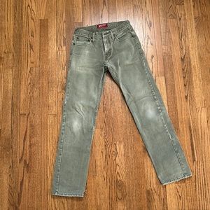 Men’s Jeans, olive green color